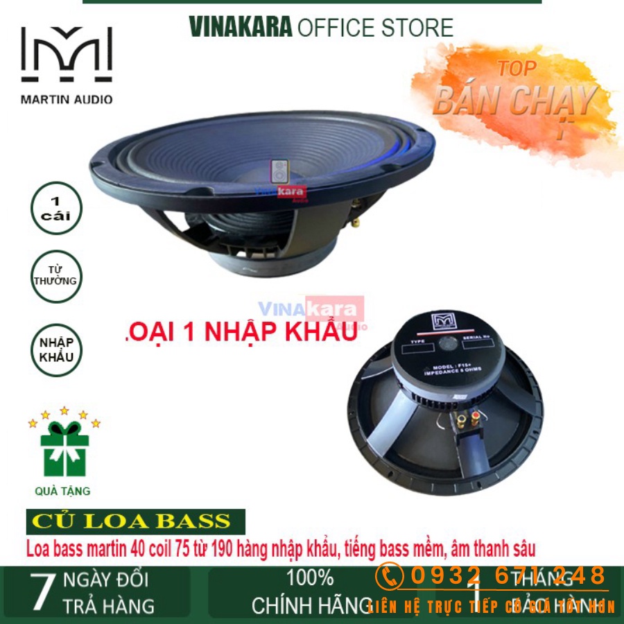 Củ Loa bass martin 40 coil 75 từ 190 hành nhập khẩu, tiếng bass mềm, âm thanh sâu - Hàng nhập hay, 2 cái