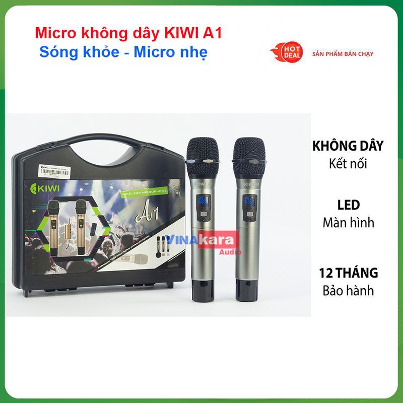Micro không dây KIWI A1, Micro Zangsong S28 – hát nhẹ, ca hay, bền bỉ, sóng mạnh