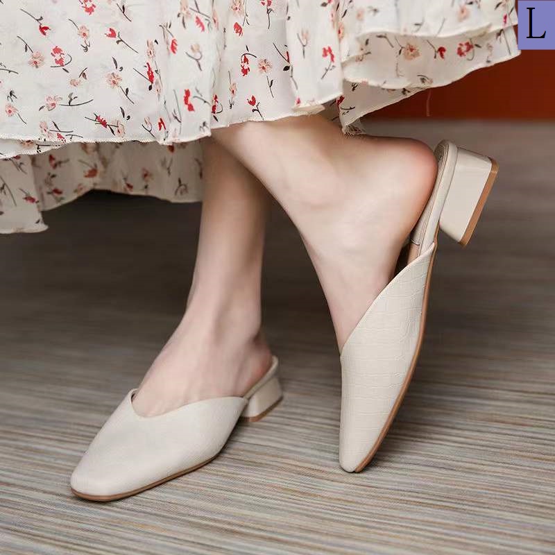 Dép Da Mũi Nhọn Đế Dày Mềm Mại Thời Trang Mùa Hè Cho Nữ