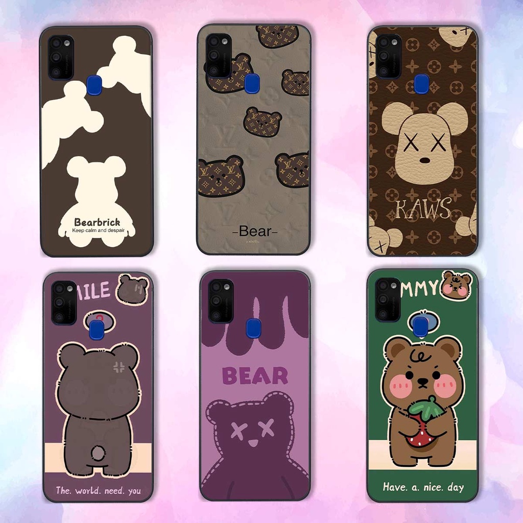 Ốp Samsung M21 / M30s hình gấu bear yummy, bearbrick kaws thời trang hot hit cute rẻ đẹp