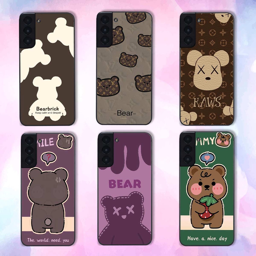 Ốp Samsung S21 / S21 FE / S21 Plus / S21+ hình gấu bear yummy, bearbrick kaws thời trang hot hit cute rẻ đẹp