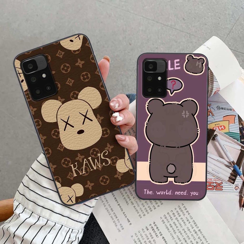 Ốp Xiaomi Redmi 10 hình gấu bear yummy, bearbrick kaws thời trang hot hit cute rẻ đẹp
