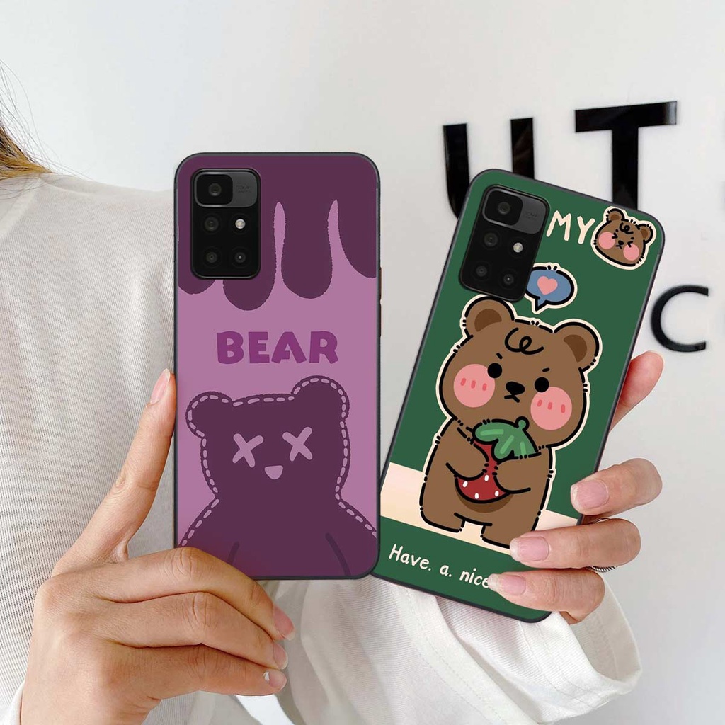 Ốp Xiaomi Redmi 10 hình gấu bear yummy, bearbrick kaws thời trang hot hit cute rẻ đẹp