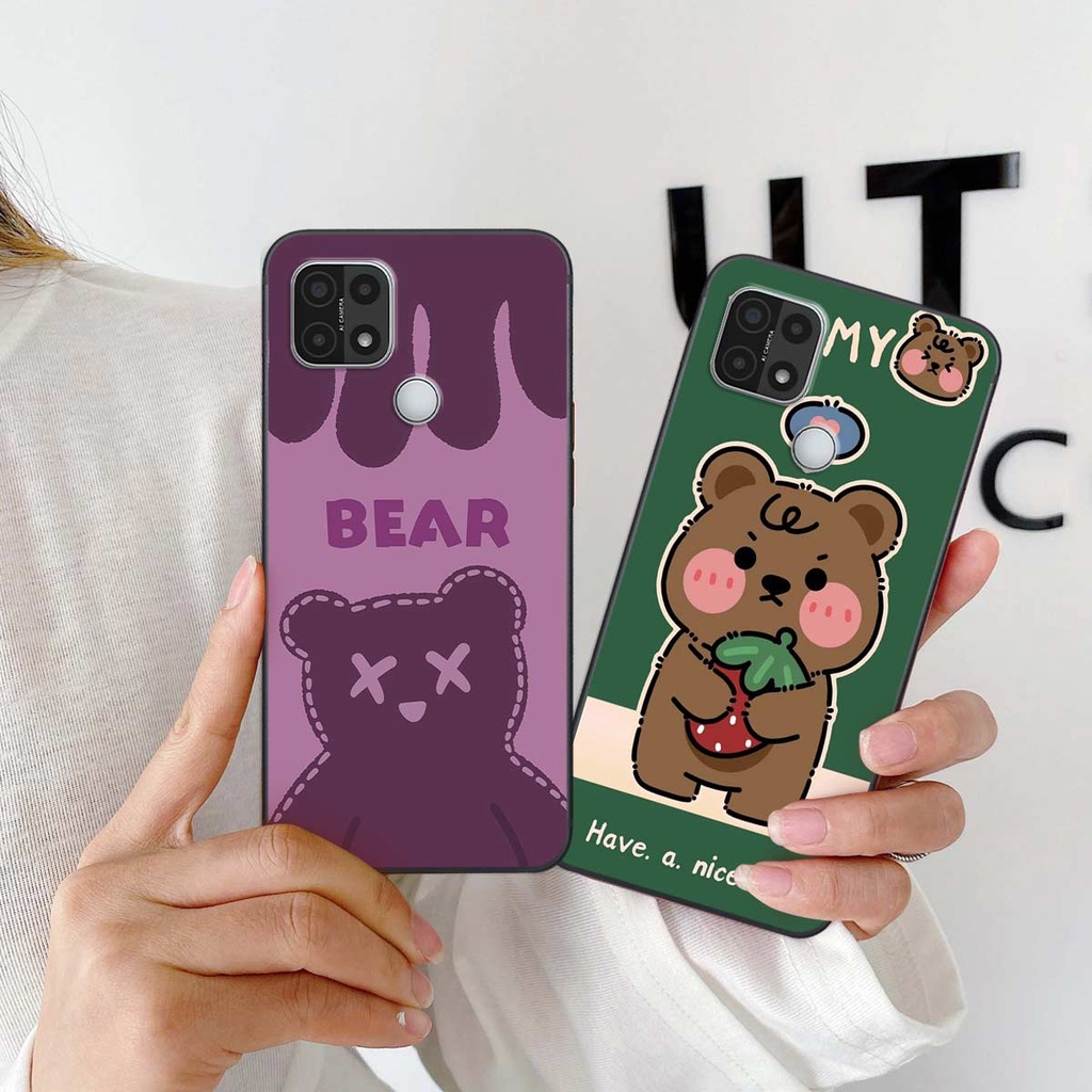 Ốp Oppo A15 / A15s hình gấu bear yummy, bearbrick kaws thời trang hot hit cute rẻ đẹp