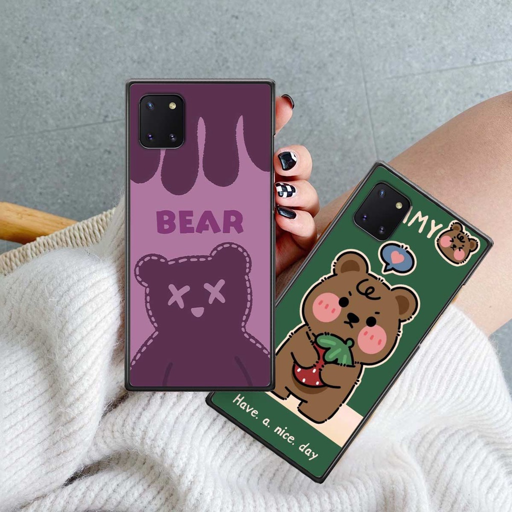 Ốp Samsung Note 10 Lite hình gấu bear yummy, bearbrick kaws thời trang hot hit cute rẻ đẹp