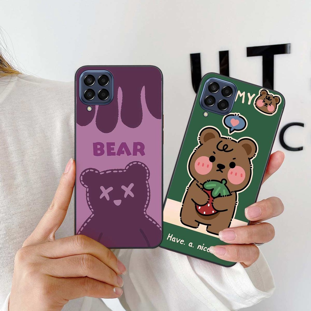 Ốp Samsung M33 - M53 hình gấu bear yummy, bearbrick kaws thời trang hot hit cute rẻ đẹp