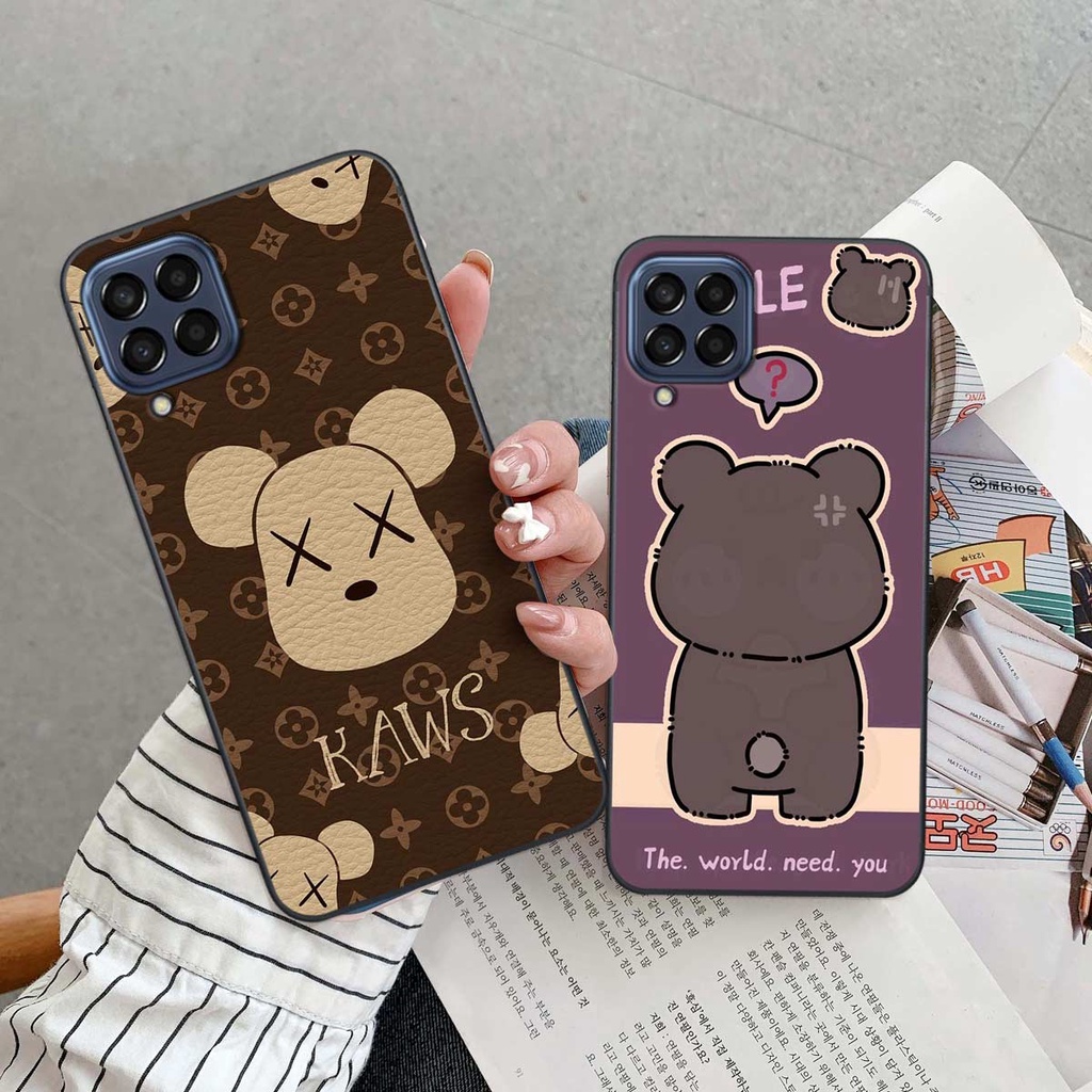 Ốp Samsung M33 - M53 hình gấu bear yummy, bearbrick kaws thời trang hot hit cute rẻ đẹp