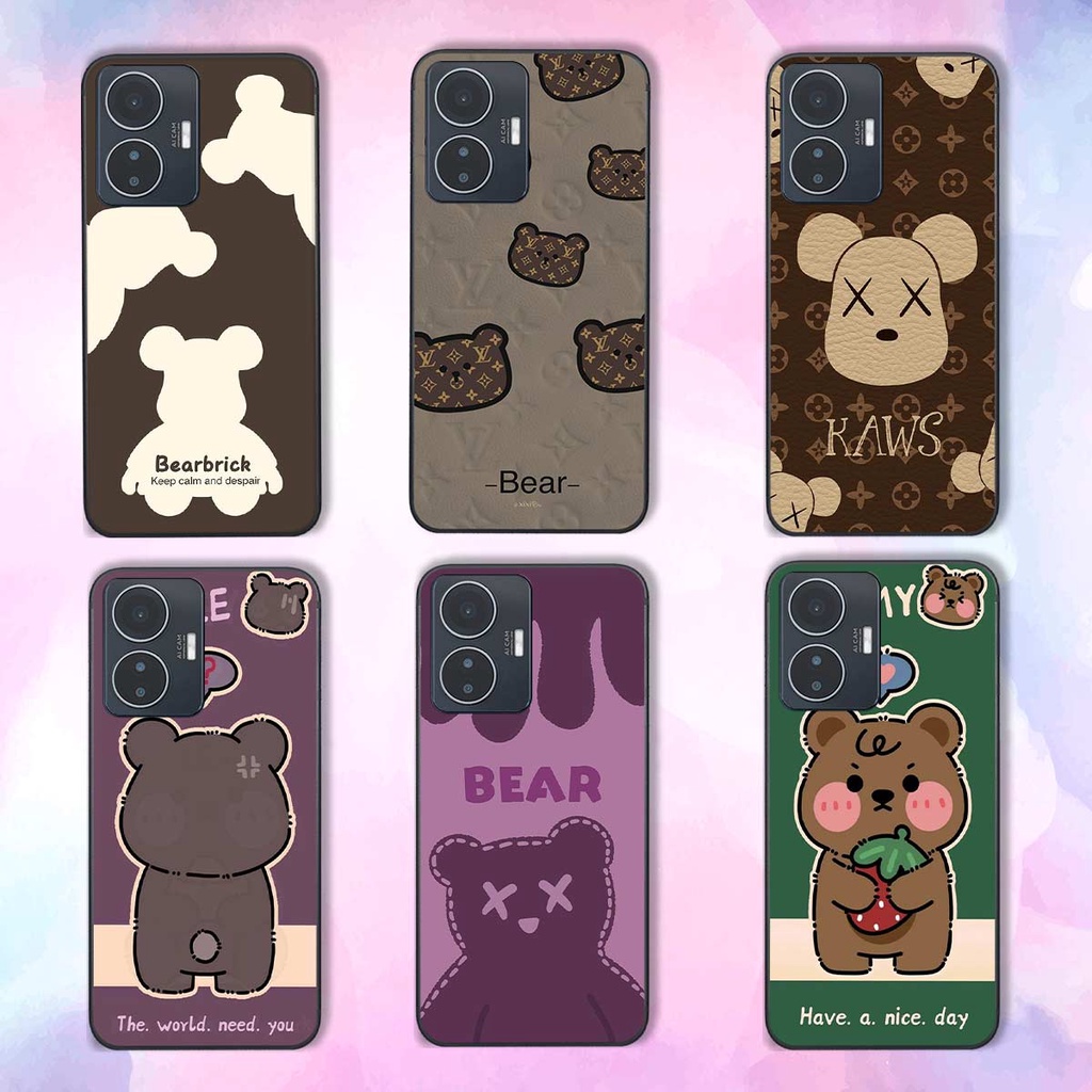 Ốp Vivo Y55 4G / 5G 2022 hình gấu bear yummy, bearbrick kaws thời trang hot hit cute rẻ đẹp