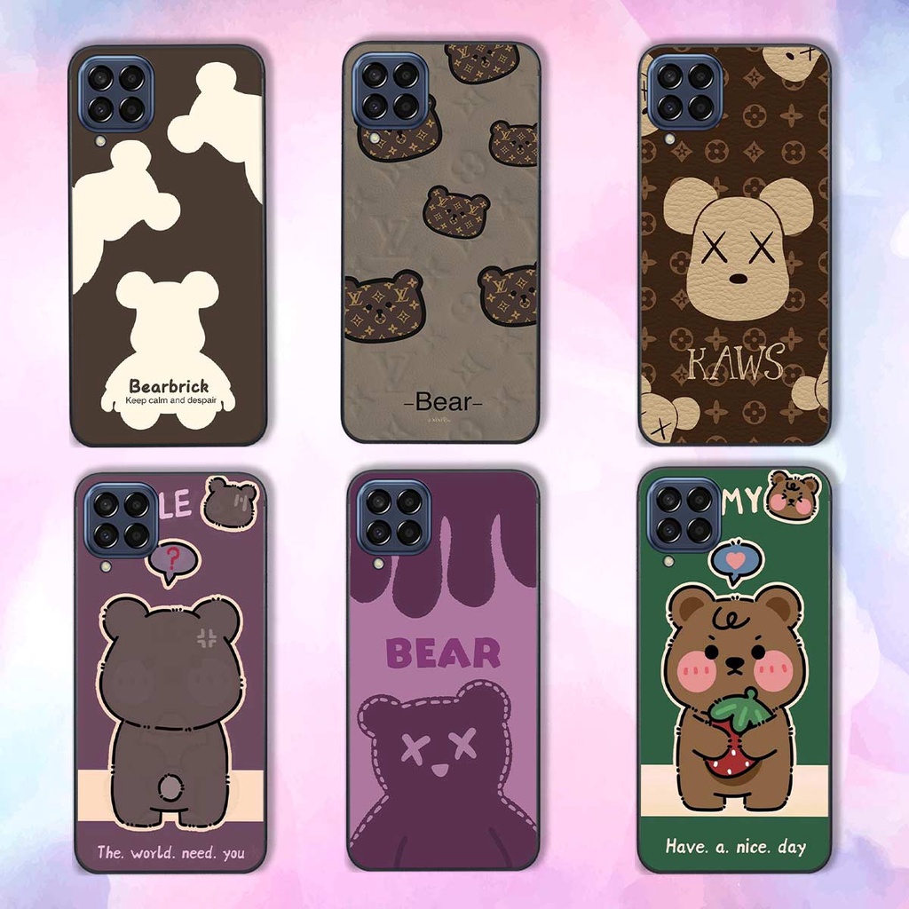 Ốp Samsung M33 - M53 hình gấu bear yummy, bearbrick kaws thời trang hot hit cute rẻ đẹp