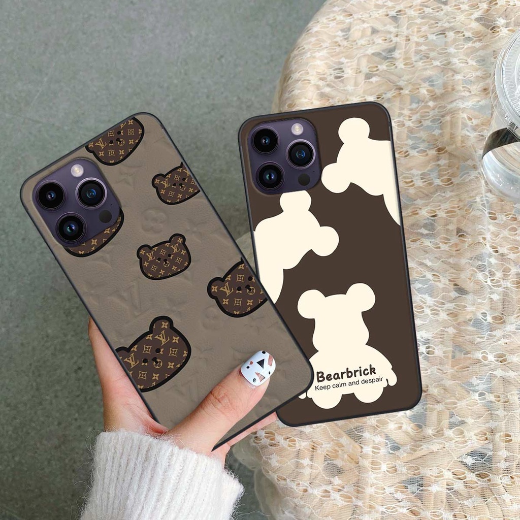 Ốp iPhone 13 14 14Plus 14ProMax Pro Promax Max hình gấu bear yummy, bearbrick kaws thời trang hot hit cute rẻ đẹp