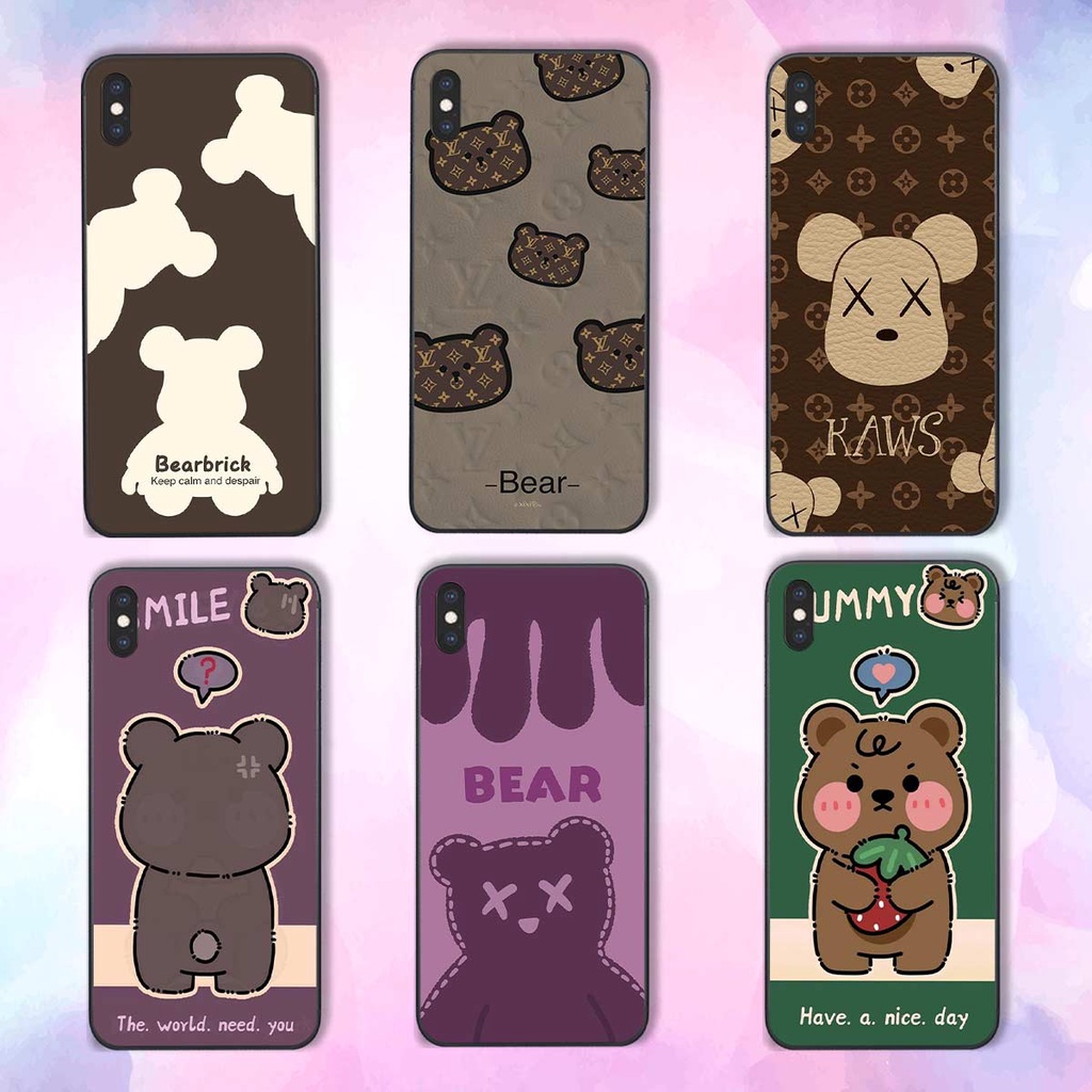 Ốp iPhone X Xr Xs XsMax Max hình gấu bear yummy, bearbrick kaws thời trang hot hit cute rẻ đẹp