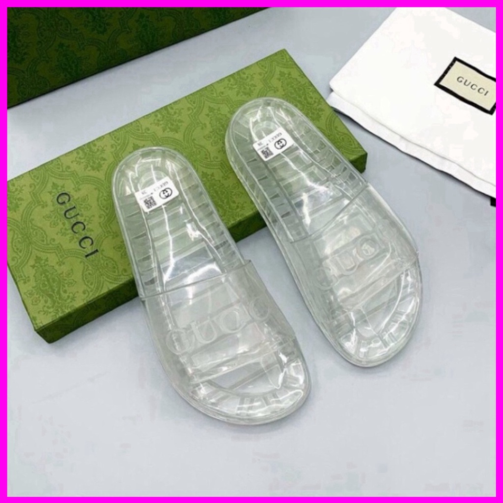 Dép GUC.CI nam nữ cao cấp, Dép lê trong suốt thời trang đẹp sành điệu đi biển đi chơi đế đúc chắc chắn êm chân D11 Xmens | BigBuy360 - bigbuy360.vn