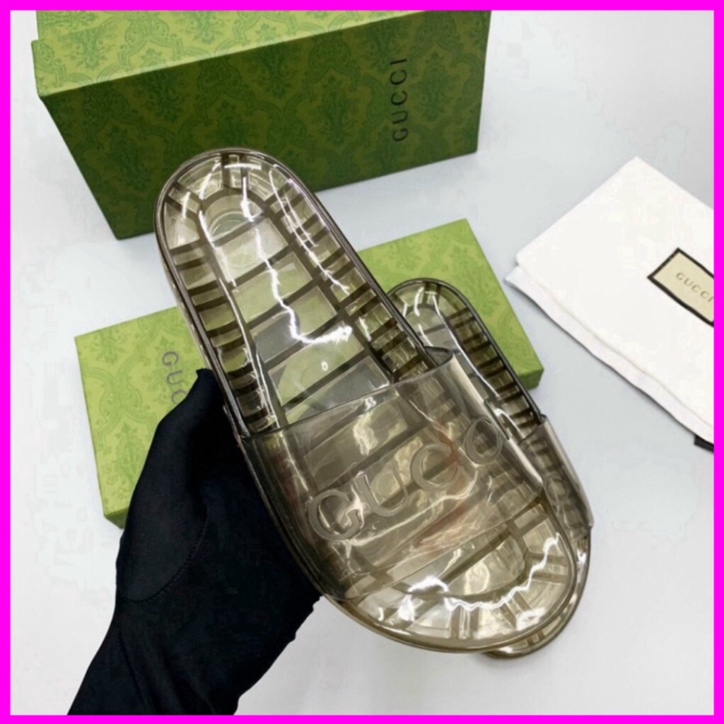 Dép GUC.CI nam nữ cao cấp, Dép lê trong suốt thời trang đẹp sành điệu đi biển đi chơi đế đúc chắc chắn êm chân D11 Xmens | BigBuy360 - bigbuy360.vn