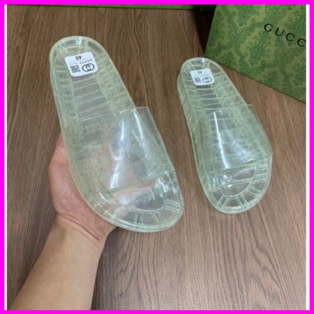 Dép GUC.CI nam nữ cao cấp, Dép lê trong suốt thời trang đẹp sành điệu đi biển đi chơi đế đúc chắc chắn êm chân D11 Xmens | BigBuy360 - bigbuy360.vn