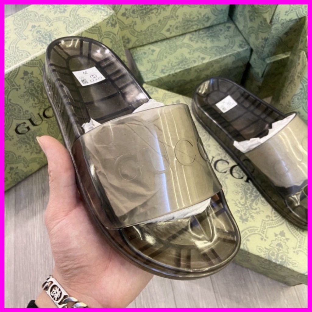 Dép GUC.CI nam nữ cao cấp, Dép lê trong suốt thời trang đẹp sành điệu đi biển đi chơi đế đúc chắc chắn êm chân D11 Xmens | BigBuy360 - bigbuy360.vn