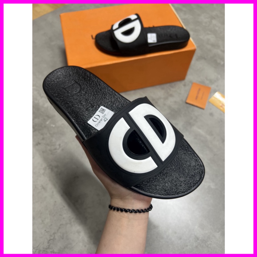 Dép quai ngang Lê Nam D.I.O.R CD Hàng Mới Nhất - Dép Quai Ngang Nam CD hot trend 2023 *
