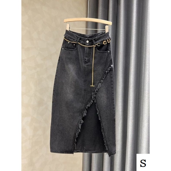 Chân Váy Denim Dáng Chữ a Xẻ Tà Thời Trang Mới 2023 Cho Nữ