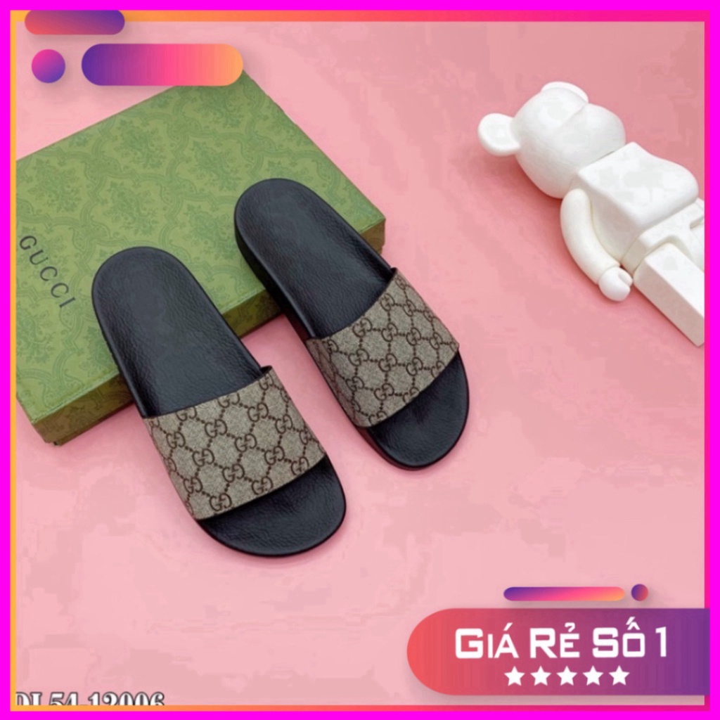 Dép nam quai da hoạ tiết vân dập nổi vàng -T030 Rẻ Nhất Shopeee *