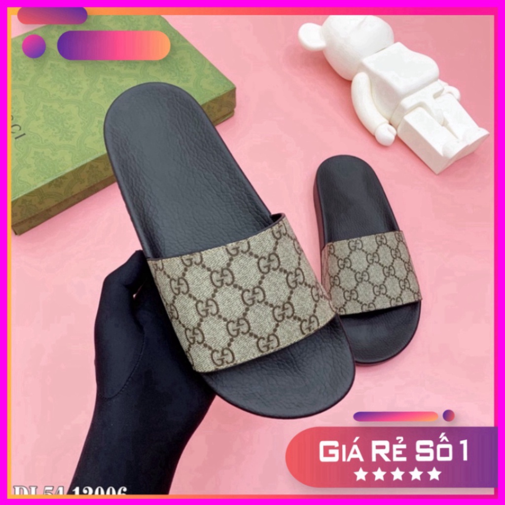 Dép nam quai da hoạ tiết vân dập nổi vàng -T030 Rẻ Nhất Shopeee *