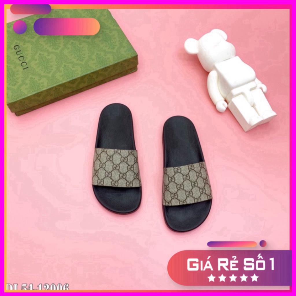 Dép nam quai da hoạ tiết vân dập nổi vàng -T030 Rẻ Nhất Shopeee *