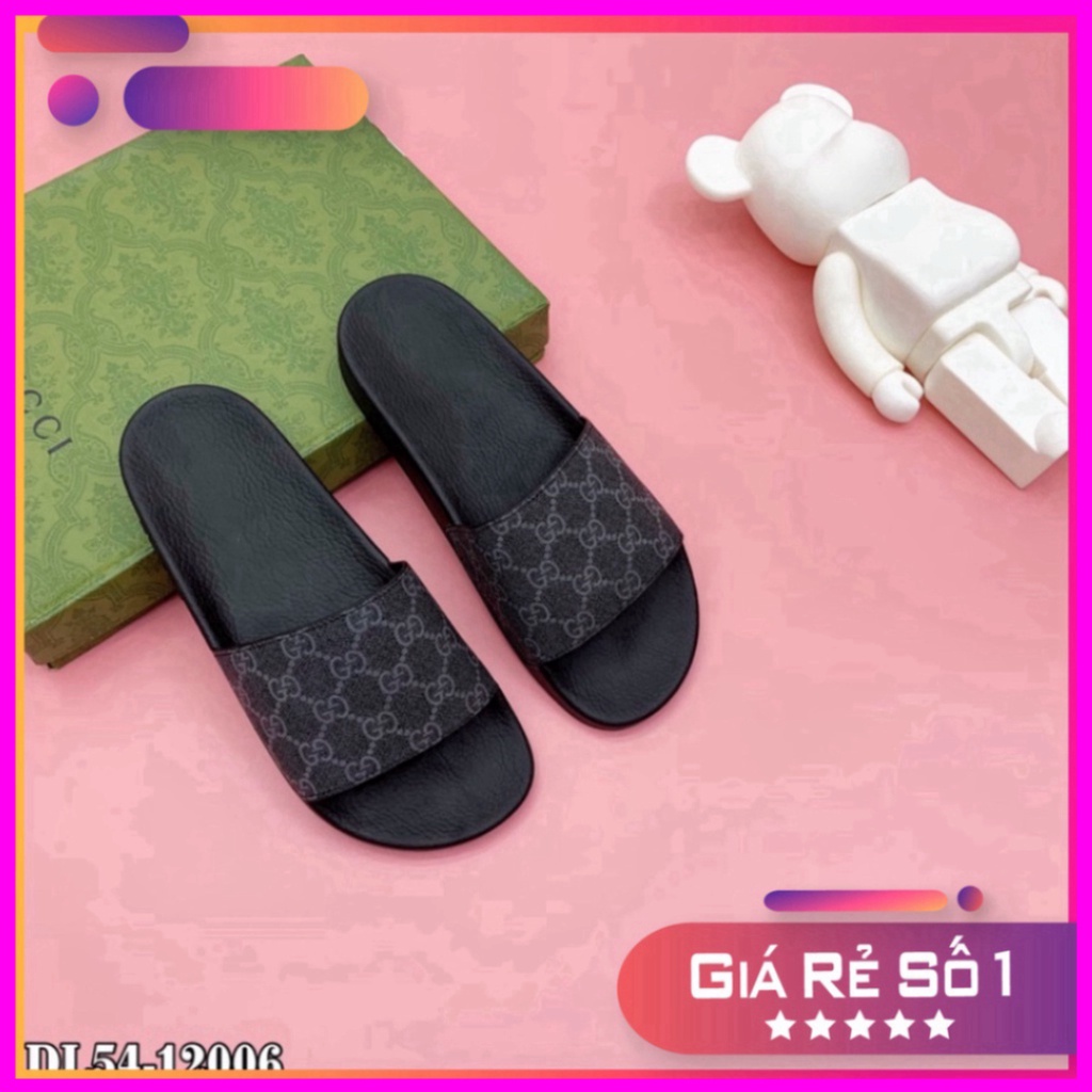 Dép nam quai da hoạ tiết vân dập nổi vàng -T030 Rẻ Nhất Shopeee *