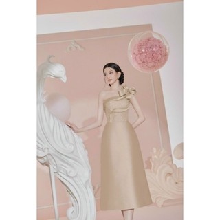 ĐẦM CHỮ A REN THÊU ĐÍNH NƠ XINH XẮN