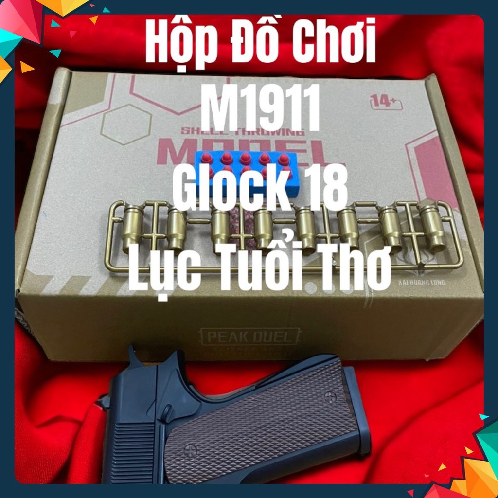 Hộp Quà Đồ Chơi Mô Hình Các Mẫu 1911, Glock18, Lục... cho bé trai