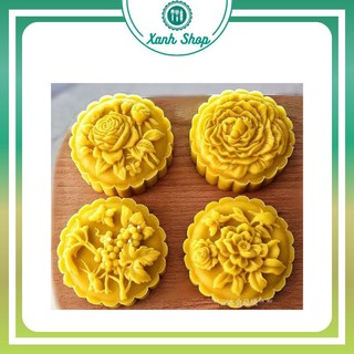 Khuôn trung thu lò xo 4 mặt Hoa 150g