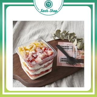 50 Hộp mousse vuông có nắp - đựng Tiramisu, Mousse