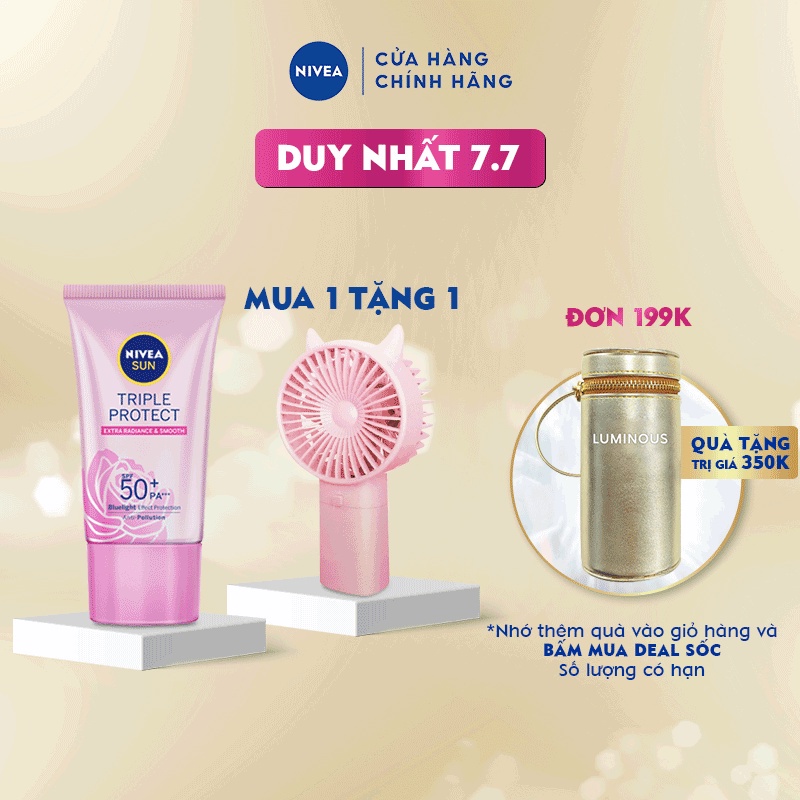 Kem Chống Nắng Dưỡng Sáng Da NIVEA Radiance & Smooth SPF50+ PA+++ (40 ml)
