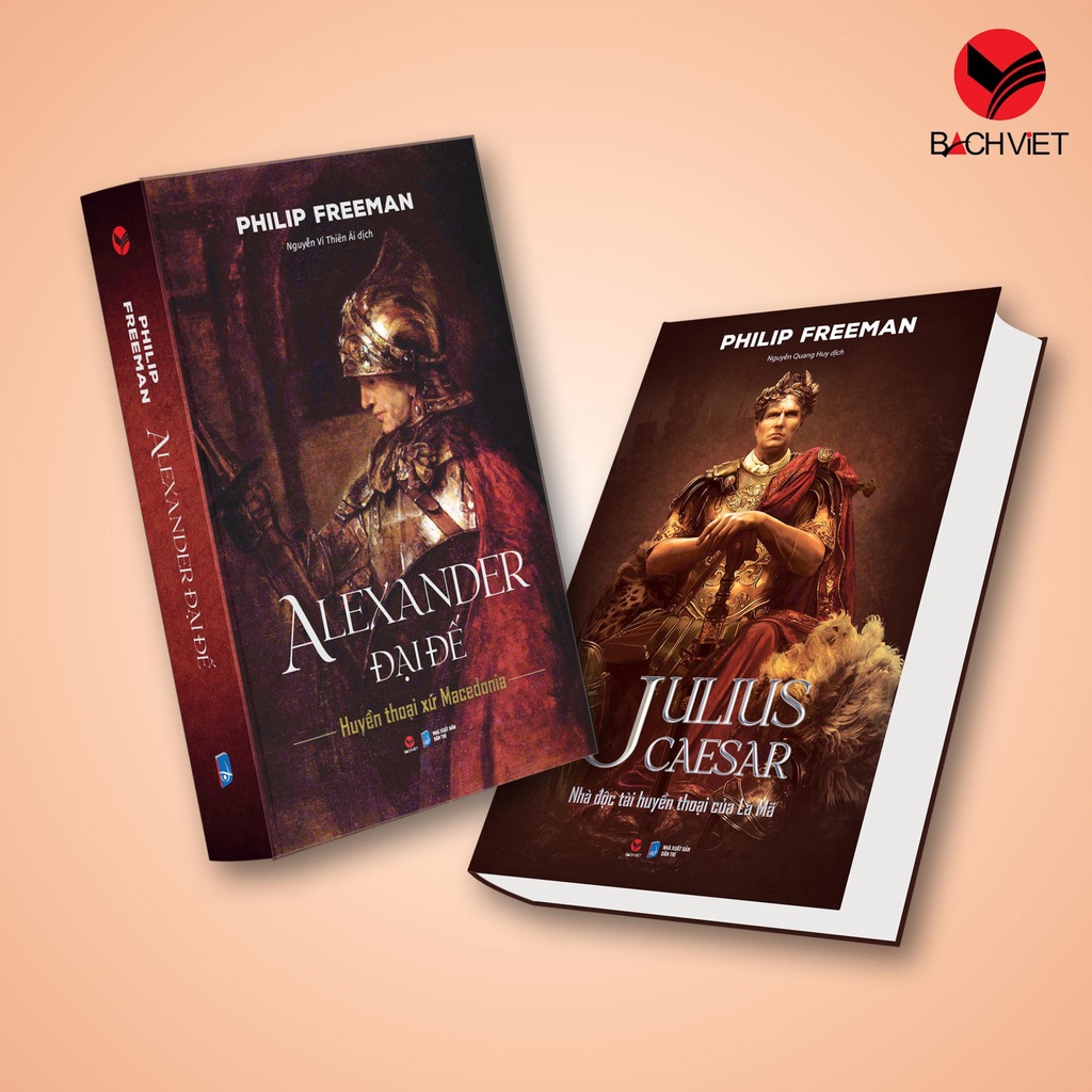Sách - Combo 2 cuốn bìa cứng: Alexander đại đế + Julius Caesar - Bách Việt