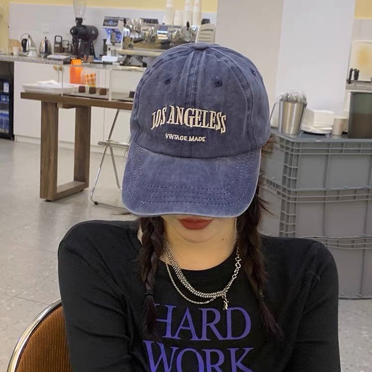 Mũ Lưỡi Trai Mềm Mại Thêu Chữ Phong Cách Đường Phố Mỹ Cá Tính