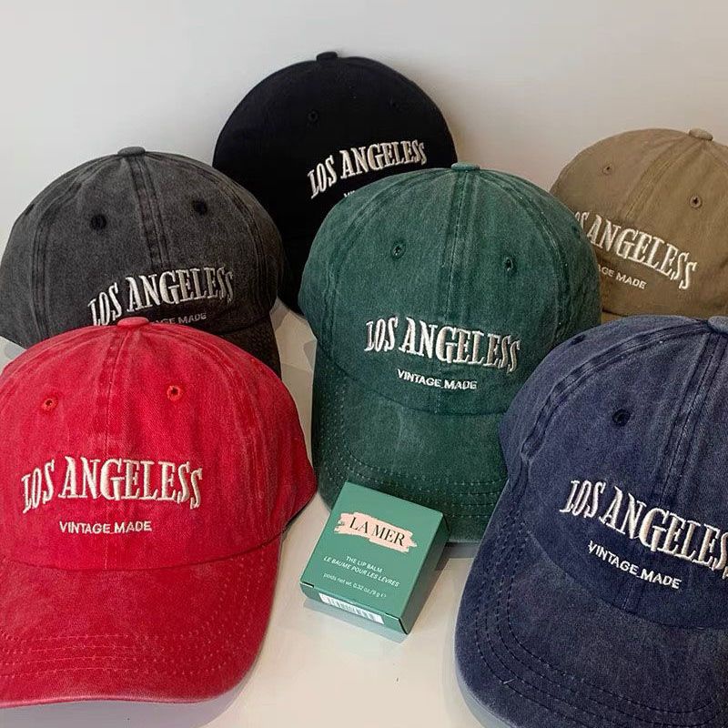 Mũ Lưỡi Trai Mềm Mại Thêu Chữ Phong Cách Đường Phố Mỹ Cá Tính