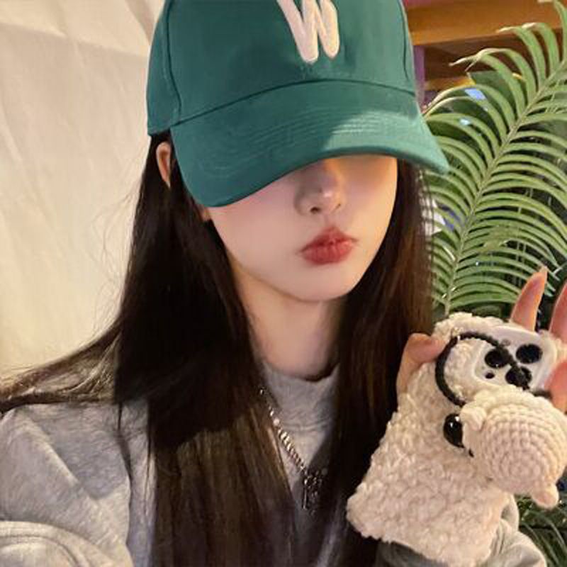 Mũ Lưỡi Trai Mềm Thêu Chữ W Phong Cách Đường Phố Hàn Quốc