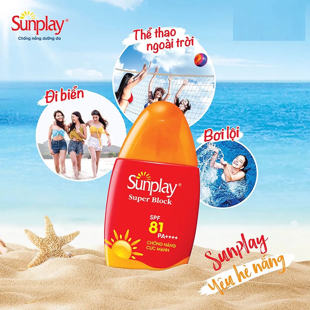 Sữa chống nắng Sunplay Super Block dưỡng da SPF81 PA++++ (30 – 70g)