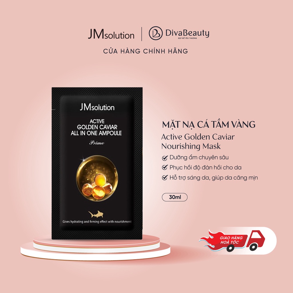 Mặt nạ cá tầm vàng Jmsolution Active Golden Caviar Nourishing Mask (30ml)