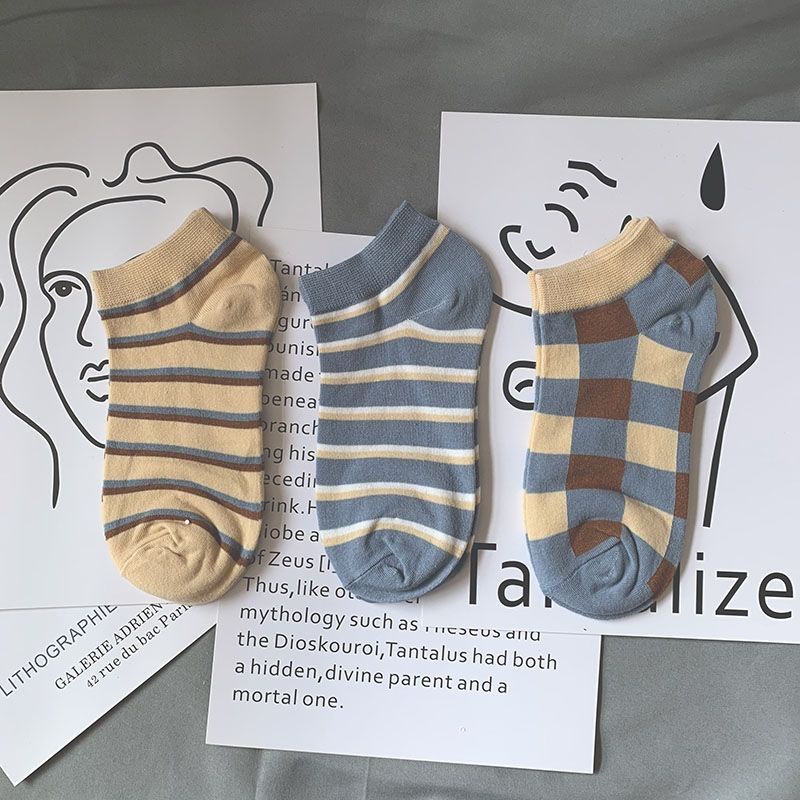 Vớ Thuyền Mỏng Kẻ Sọc Phong Cách Anh Quốc Thời Trang Mùa Hè Cho Nữ