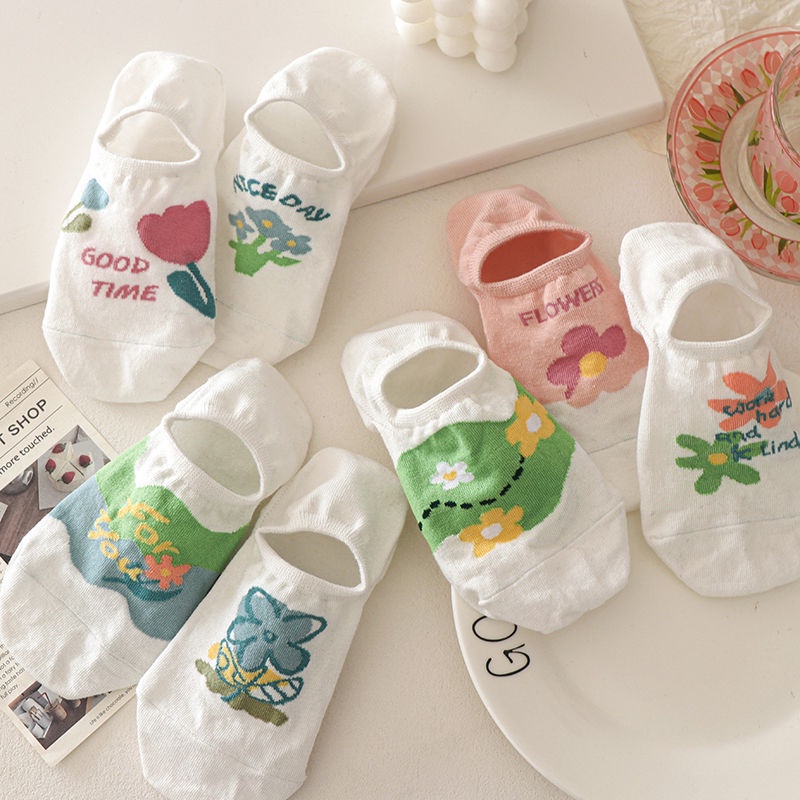 Vớ Thuyền Mỏng Vô Hình Miệng Nông Khử Mùi Thoáng Khí Không Dính Cho Nữ