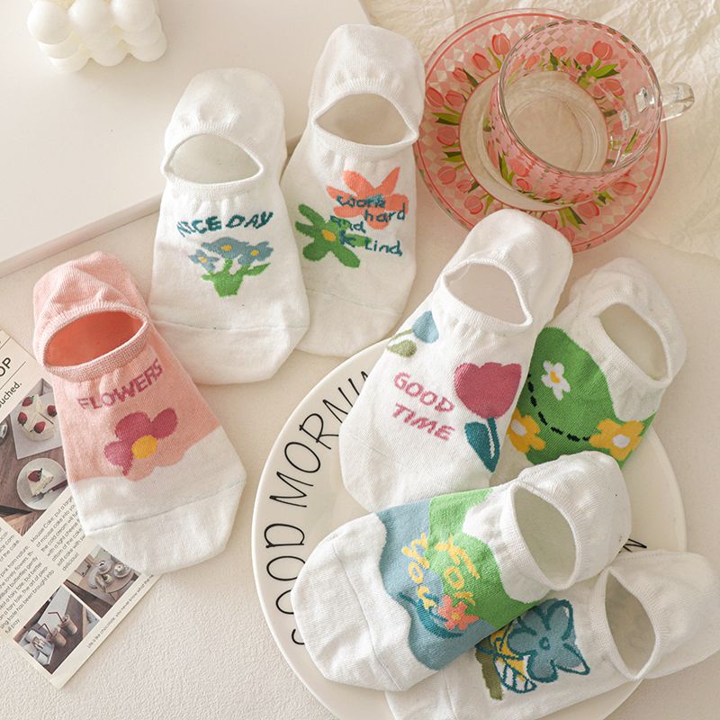 Vớ Thuyền Mỏng Vô Hình Miệng Nông Khử Mùi Thoáng Khí Không Dính Cho Nữ