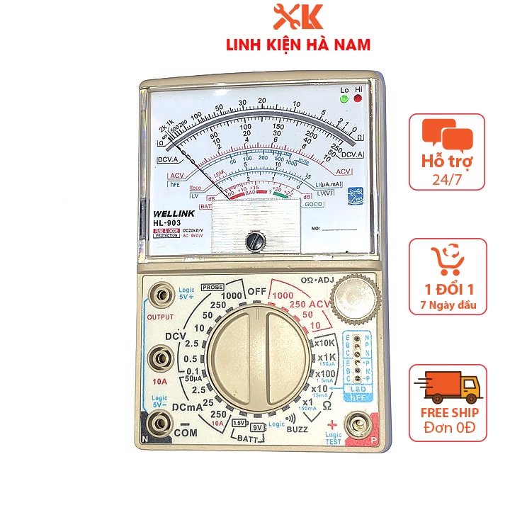 Đông Hồ Vạn Năng WELLINK HL-903 Đồng hồ vạn năng kim đo điện AC-DC