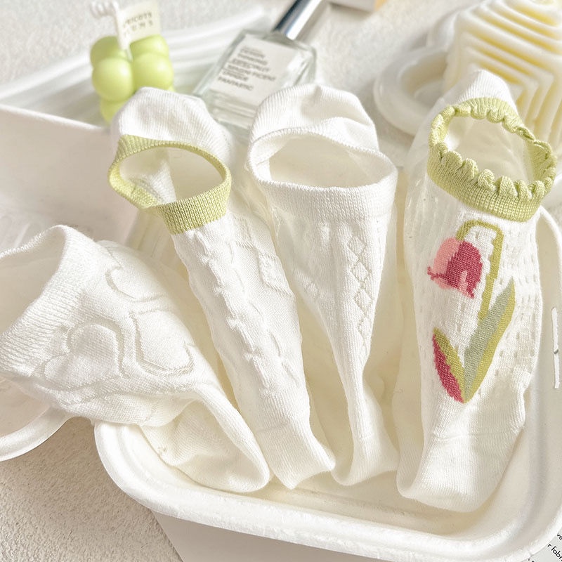 Vớ Cổ Cao Thoáng Khí Thấm Hút Mồ Hôi Tốt Dễ Phối Đồ Thời Trang Cho Nữ