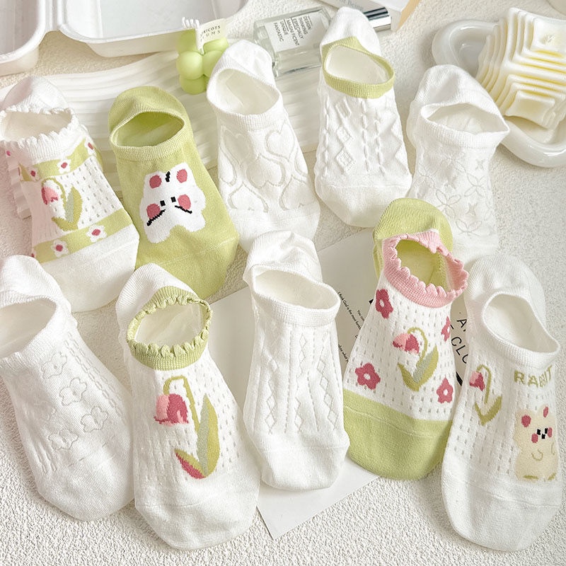 Vớ Cổ Cao Thoáng Khí Thấm Hút Mồ Hôi Tốt Dễ Phối Đồ Thời Trang Cho Nữ