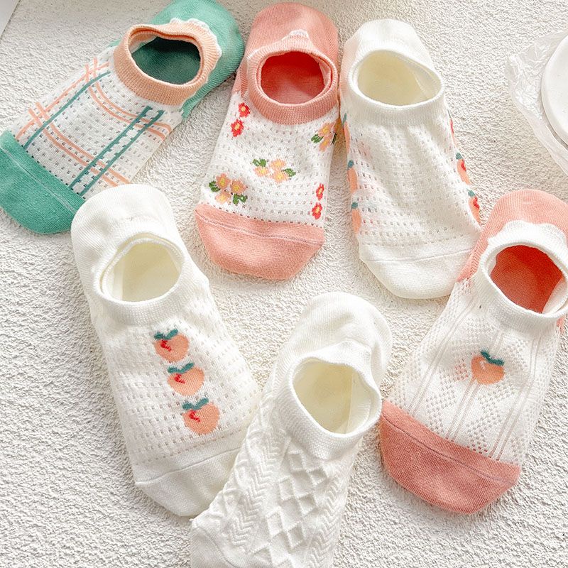 Vớ Lưới Cotton Mỏng Thoáng Khí Thời Trang Mùa Hè Cho Nữ