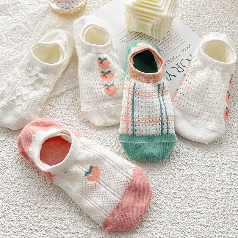 Vớ Lưới Cotton Mỏng Thoáng Khí Thời Trang Mùa Hè Cho Nữ