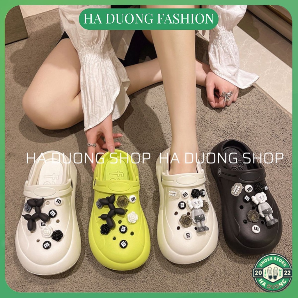 Bộ Sticker Bearbrick dễ thương dành cho dép cross, dép sục nữ D6833