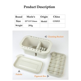 Xô Nước Rửa Cọ Đa Năng Marie’s Có Ngăn Chia – Dụng Cụ Rửa Cọ Tiện Lợi – Handmade Nhamoon