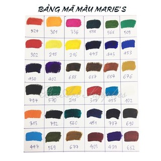 Màu nước Marie's tuýp lẻ 12ml (page 1)