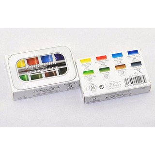 Màu nước Sennelier Aqua Mini (half-pan 8 màu kèm cọ)
