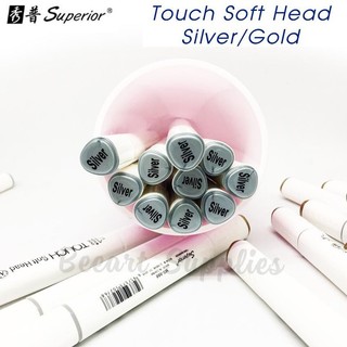 Bút Marker Touch Soft Head màu Gold/Silver