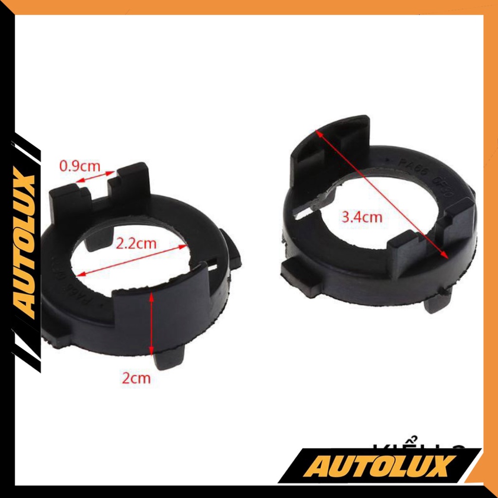 Bộ đổi chân đèn LED chiếu sáng H7 – Chân cài, Adapter cho cụm đèn pha xe Hyundai Nissan Kia - Dây chuyển H1